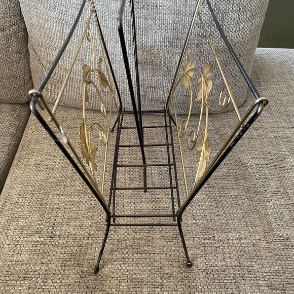 Vintage Mid Century leaf Danish Modern Atomic Circa 1950s Magazine holder - Picture 5 of 8